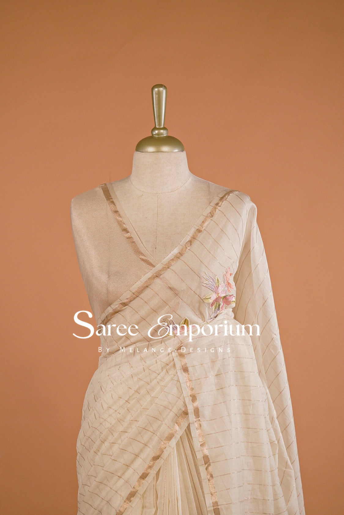 Chanderi Silk Embroidery Saree BJ0569