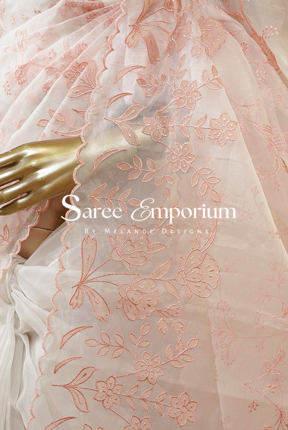 Organza Embroidery Saree MDS0190