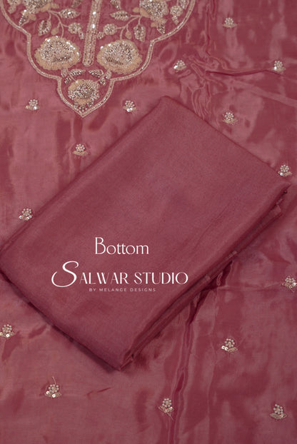 Silk Embroidery Semi Stitched Salwar Suits AC0112