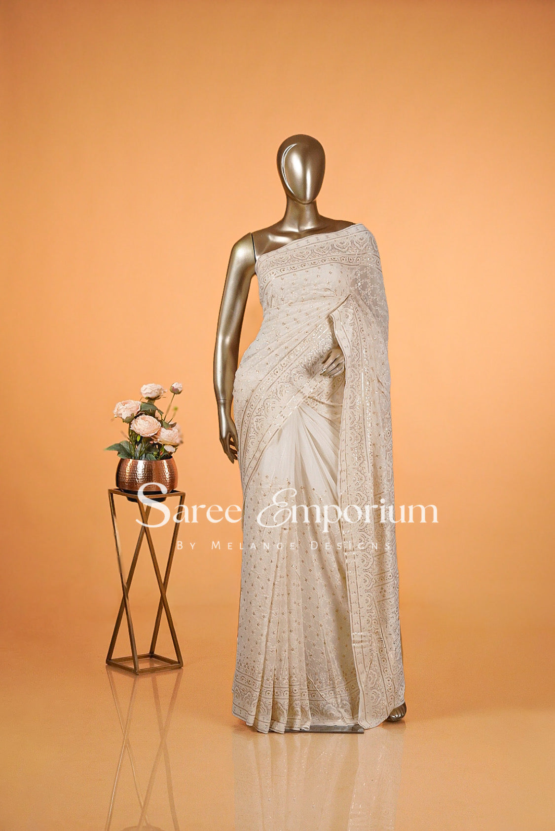 Georgette Embroidery Sarees MDS0022