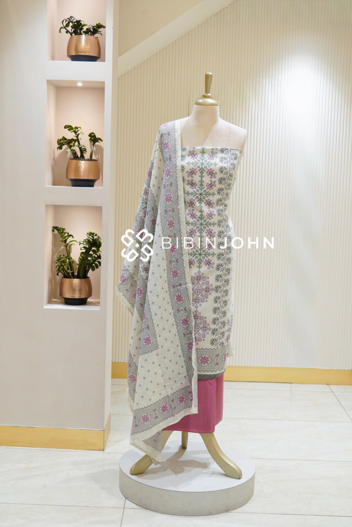 Printed Cotton Unstitched Salwar Suit Material BJ1895
