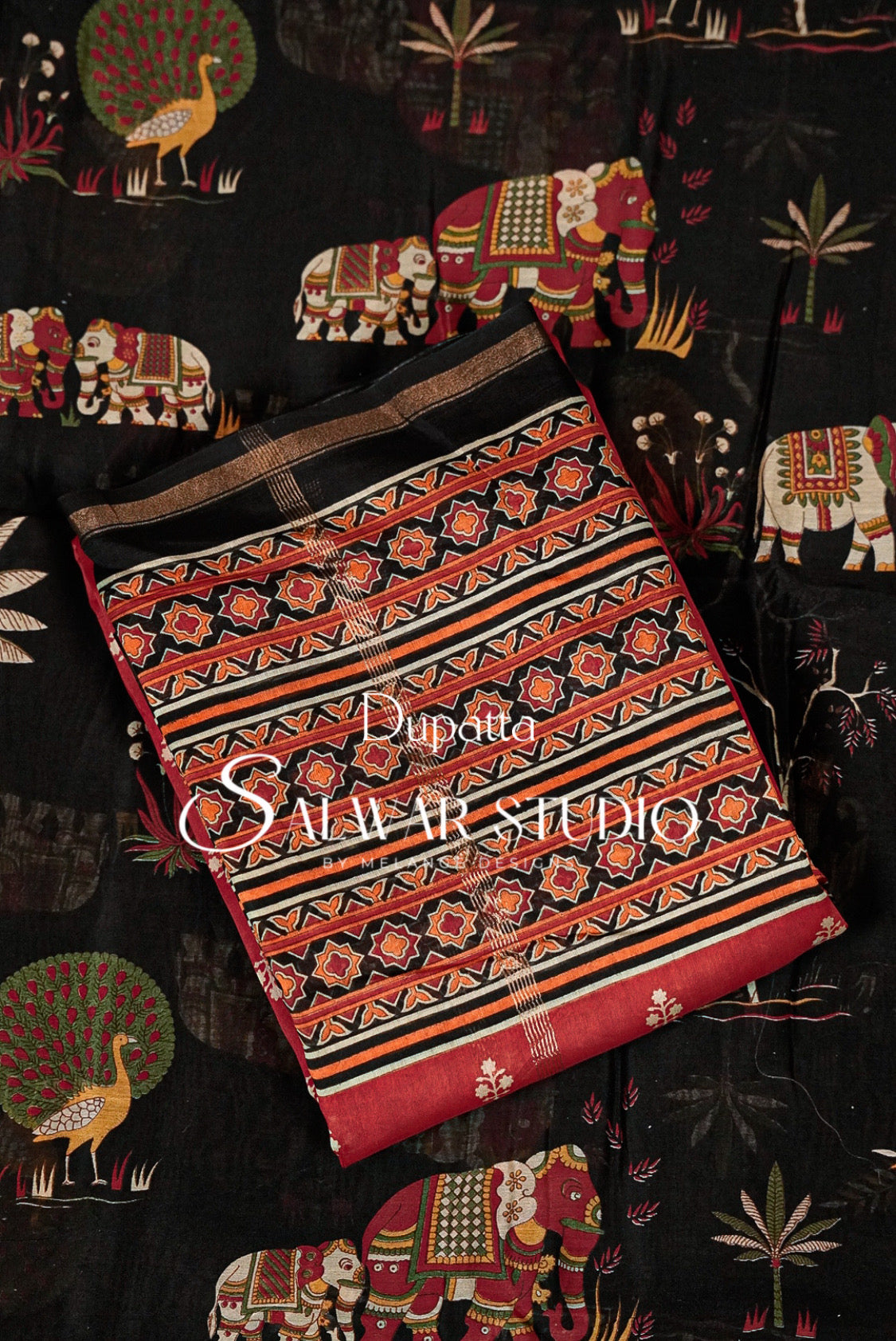 Printed Chanderi Unstitched Salwar Suits AC0027