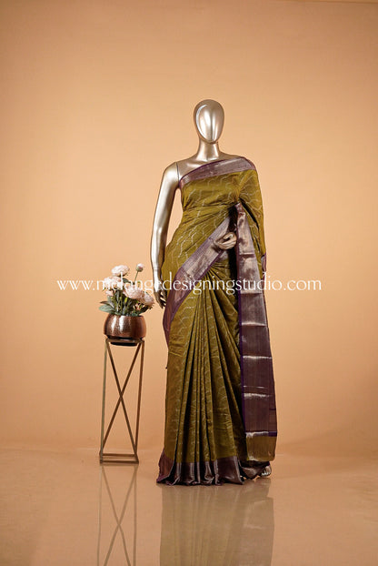 Semi Brocade Saree MDS0133
