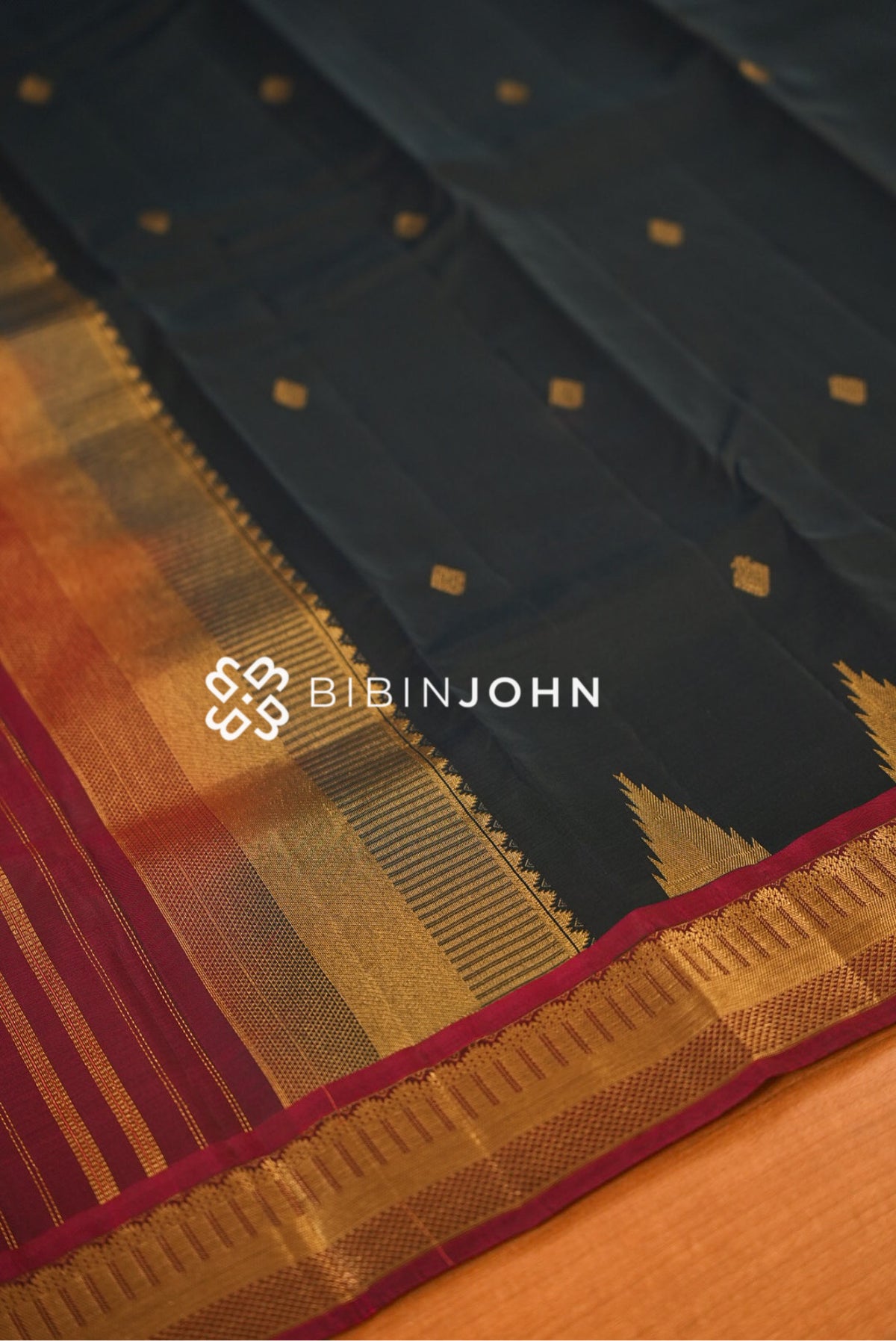 Silk Saree For Women Black BJ2637