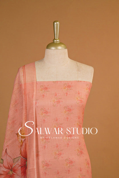 Linen Embroidery Unstitched Salwar Suits AC0141