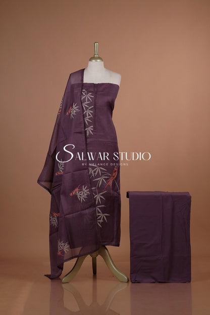Cotta Embroidery Unstitched Salwar Suits AC0097
