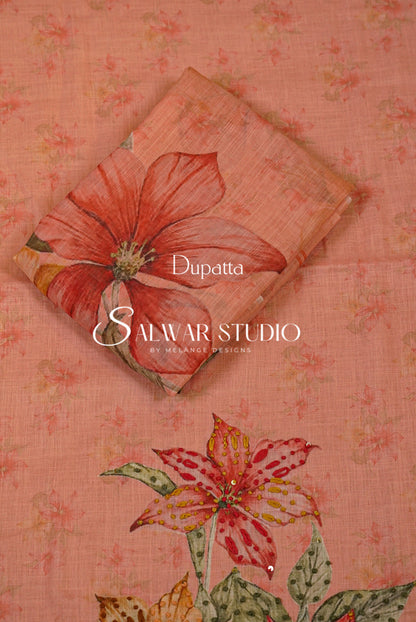 Linen Embroidery Unstitched Salwar Suits AC0141