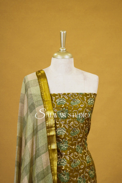 Printed Silk Unstitched Salwar Suits AC0092