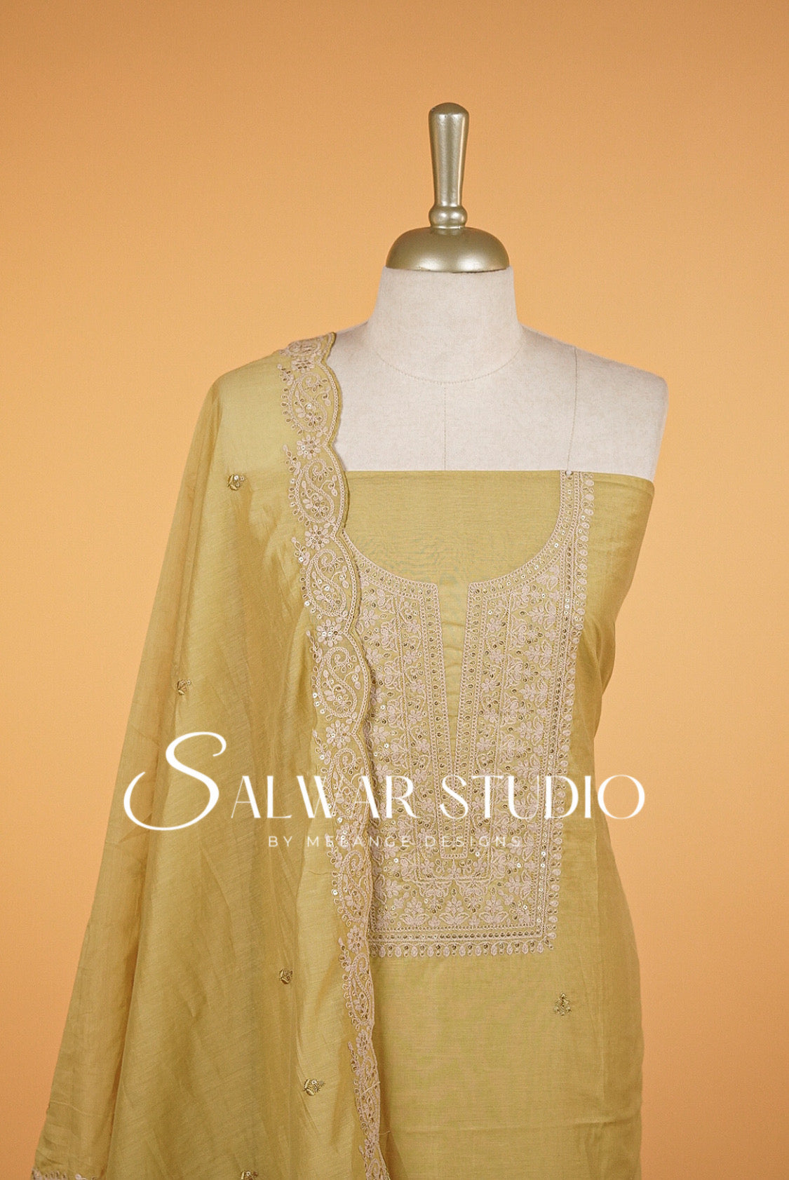 Chanderi Embroidery Unstitched Salwar suits AC0013