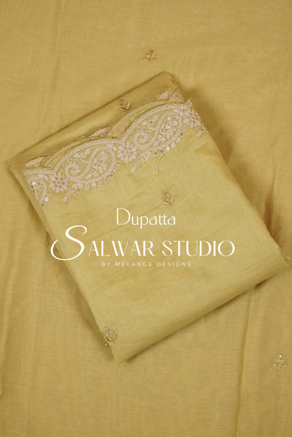 Chanderi Embroidery Unstitched Salwar suits AC0013