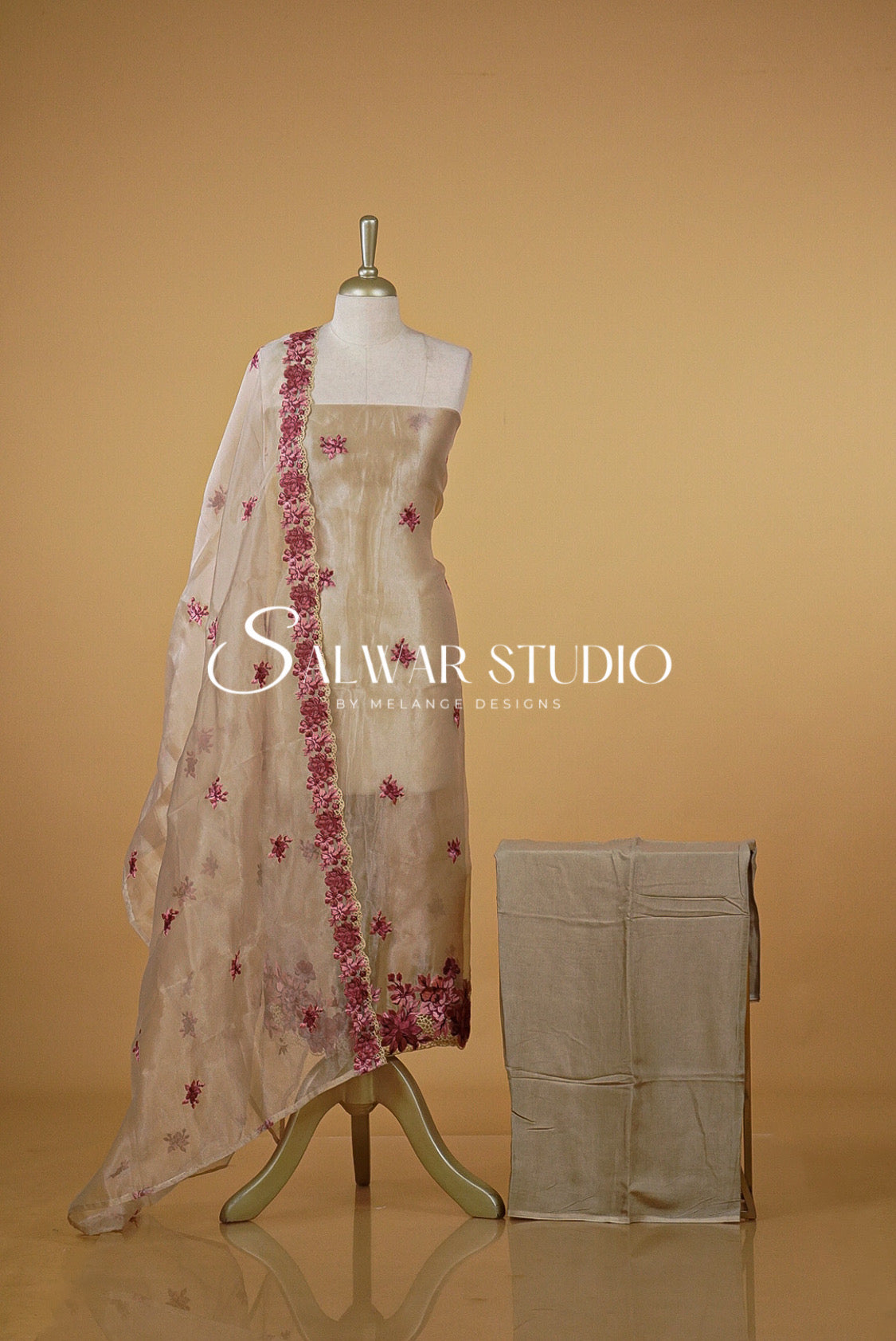 Tissue Embroidery Unstitched Salwar Suits AC0074