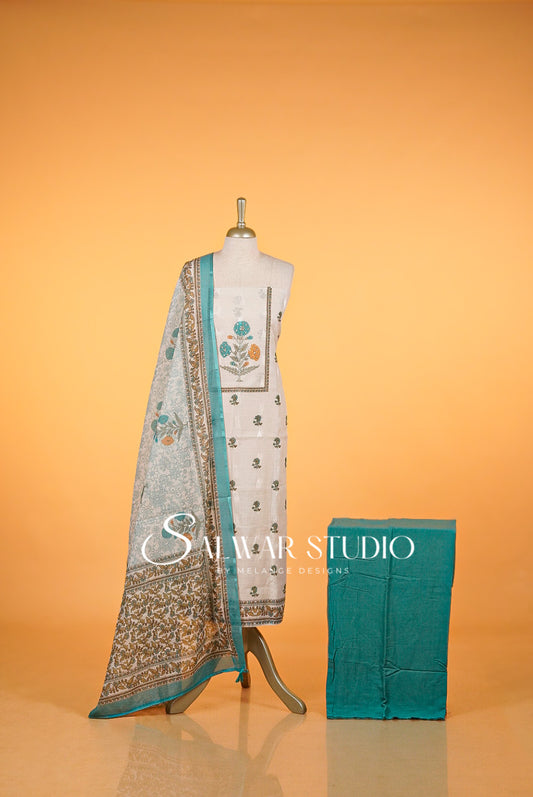 Printed Linen Unstitched Salwar suits AC0021