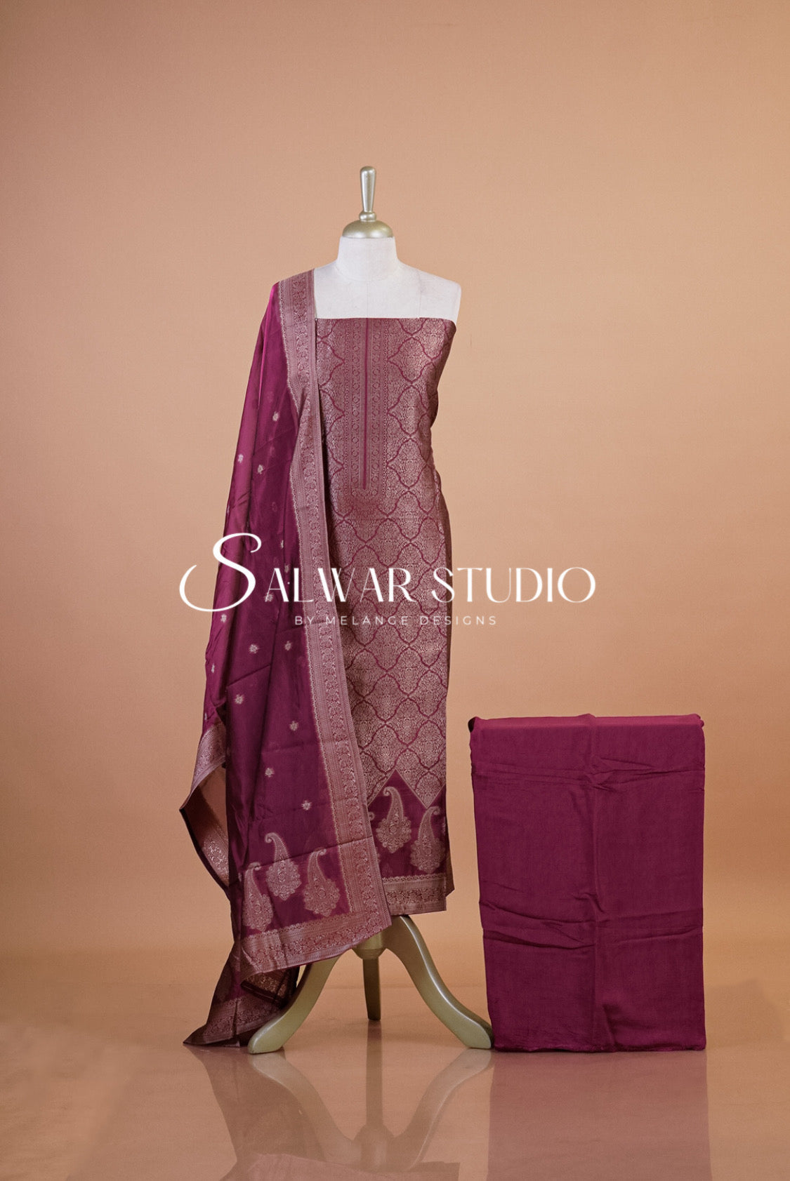 Silk Banarasi Unstitched Salwar Suits AC0124