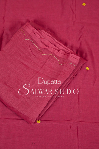 Chanderi Embroidery Unstitched Salwar Suits AC0001