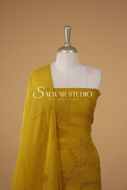 Chanderi Embroidery Unstitched Salwar suits AC0070