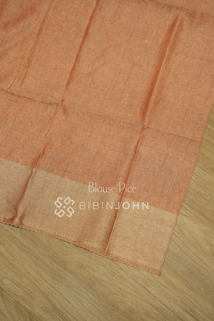 Semi Tussar Weaving Saree For Women Copper Peach BJ2545