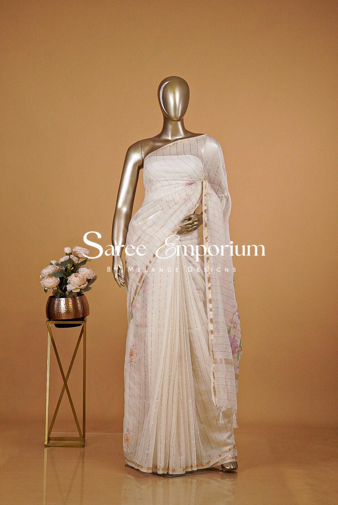 Chanderi Embroidery Saree MDS0205