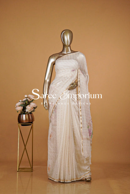 Chanderi Embroidery Saree MDS0205
