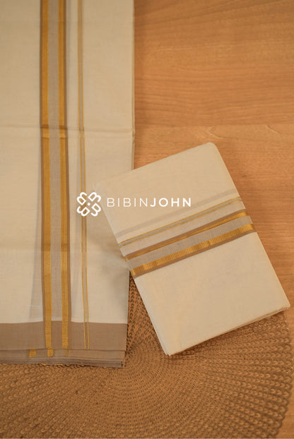 Cotton Dhoti For Men Off White BJ2326
