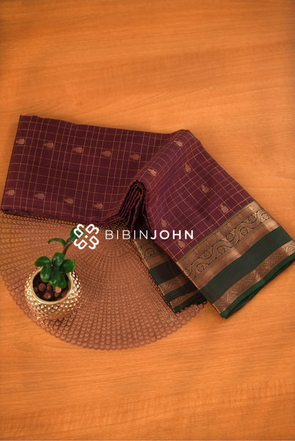 Silk Saree For Women Wine Maroon BJ2381