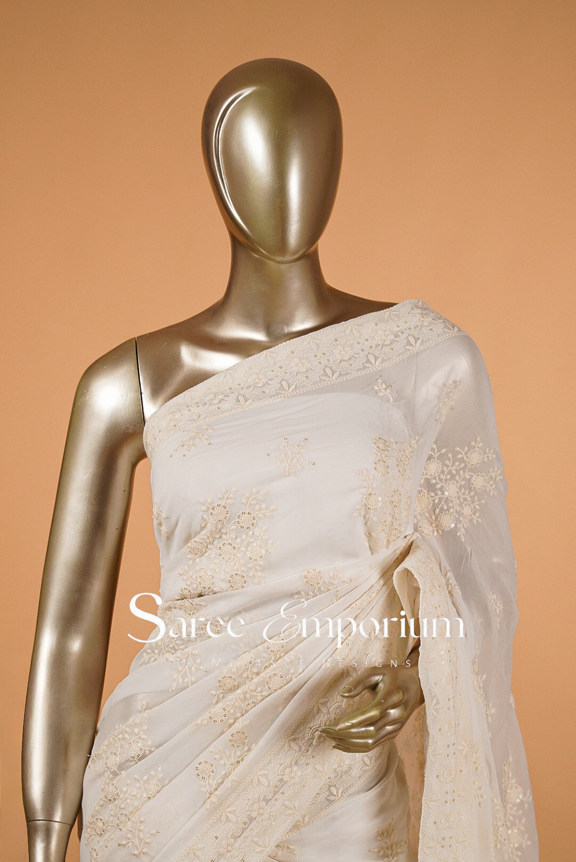 Georgette Embroidery Sarees MDS0019