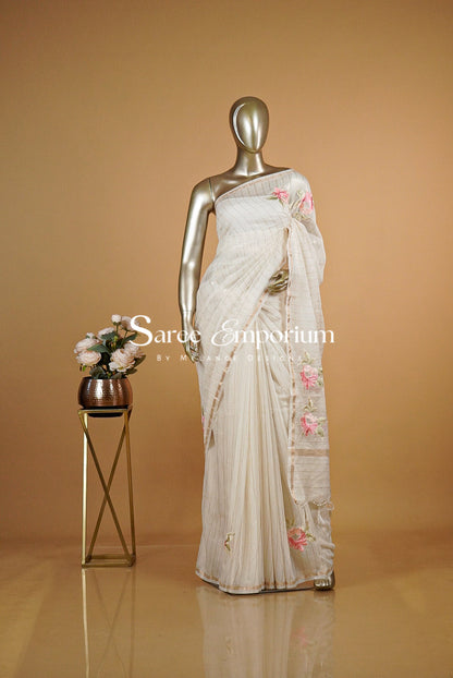 Chanderi Embroidery Sarees MDS0206
