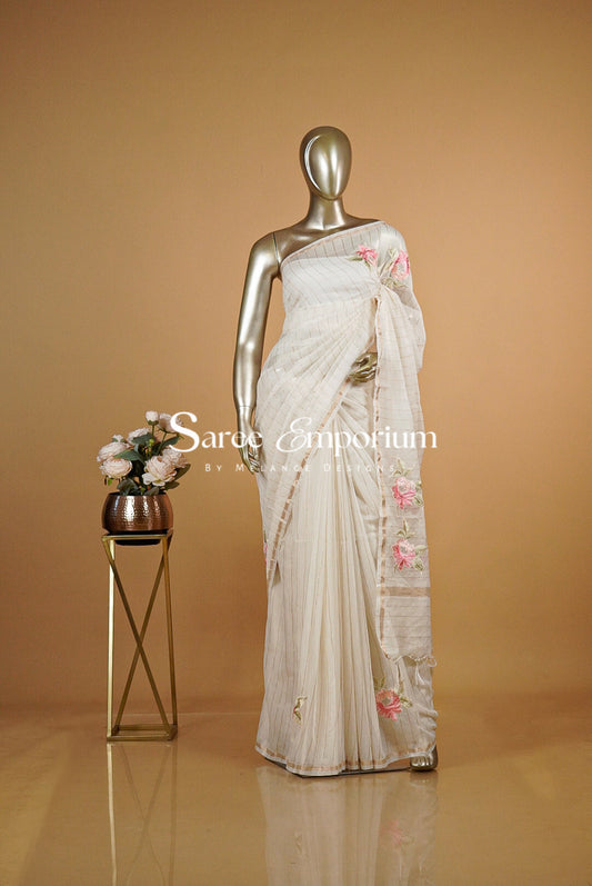 Chanderi Embroidery Sarees MDS0206