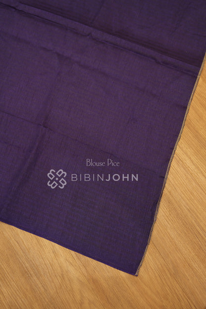 Semi Silk Weaving Saree For Women Deep Purple BJ2418