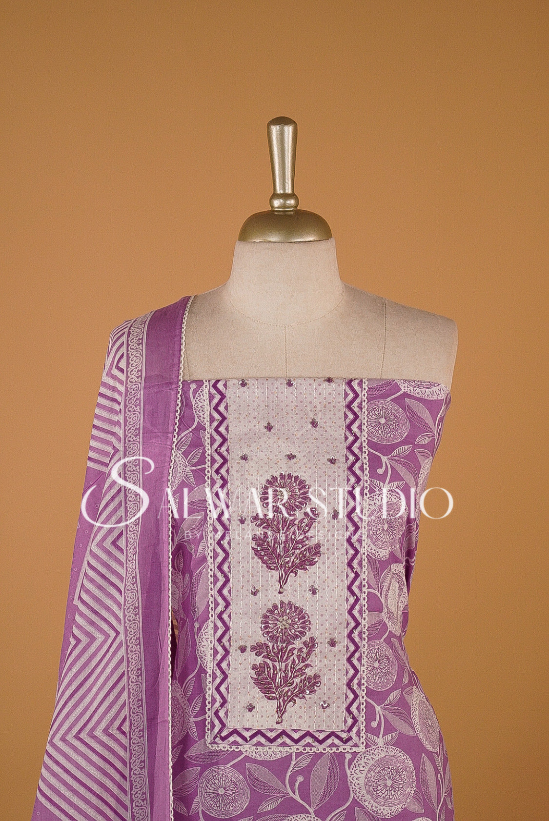 Cotton Embroidery Unstitched Salwar suits AC0033
