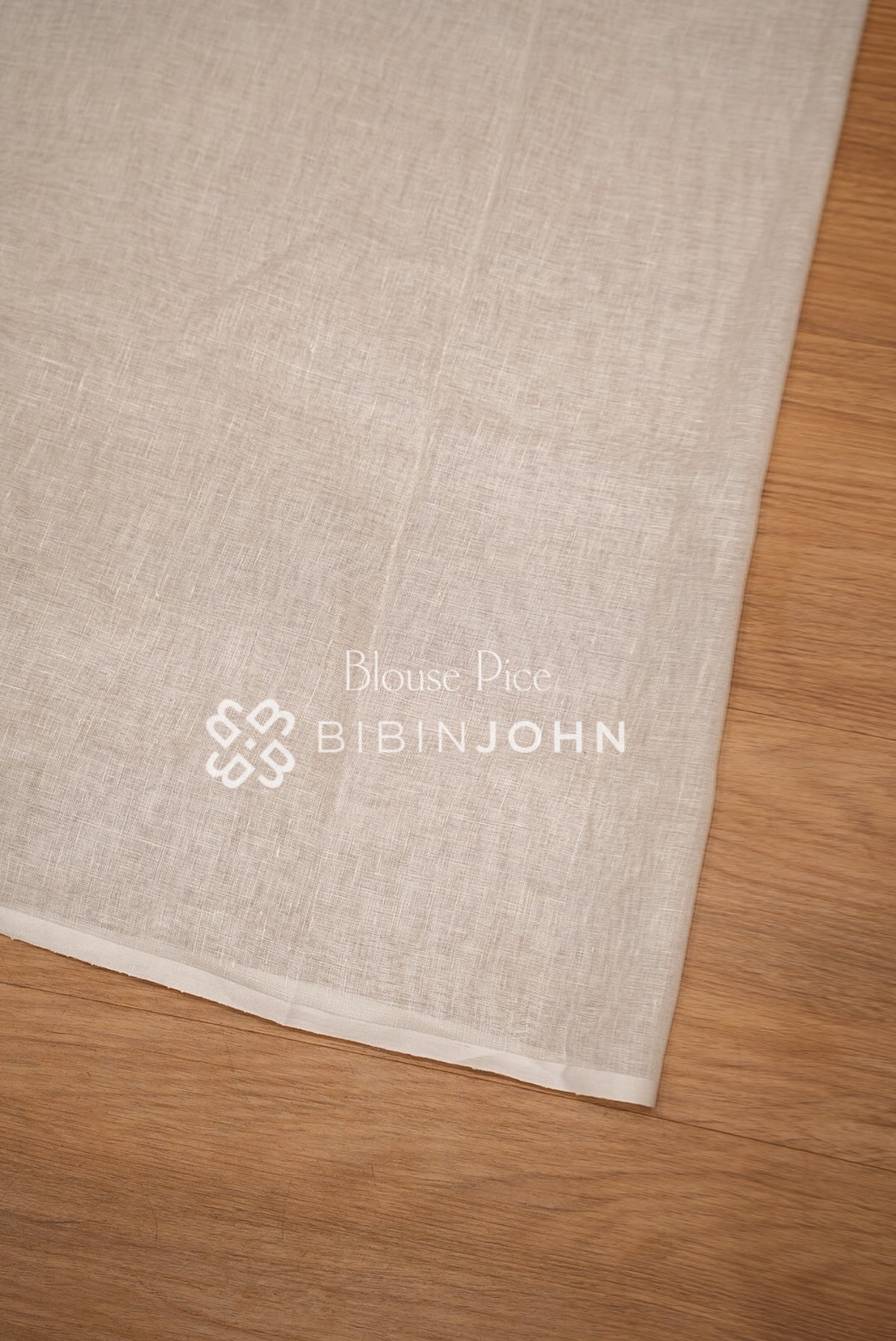 Linen Embroidery Saree For Women Ivory White BJ1649