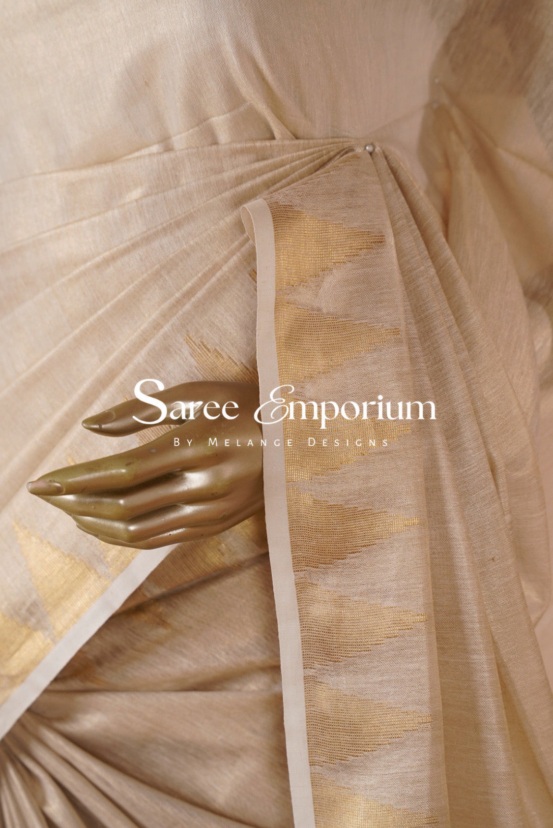 Tissue Linen Embroidery Sarees MDS0079