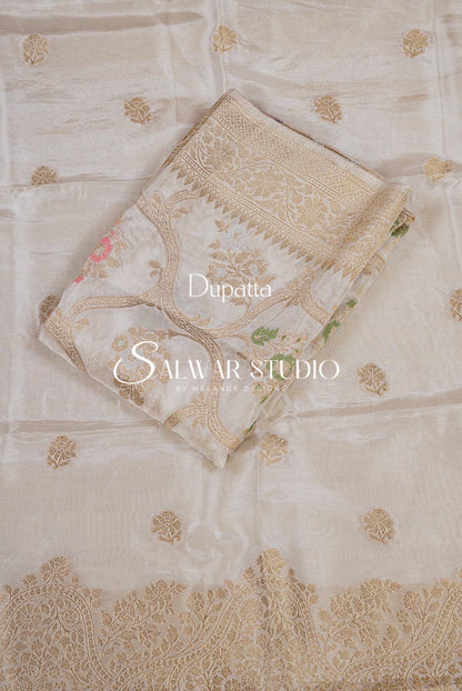Silk Banarasi Unstitched Salwar Suit Dress Material AC0173