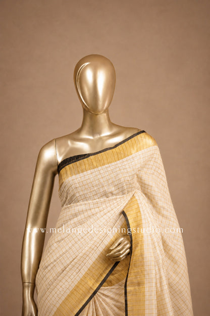 Linen Weaving  Saree MDS0007