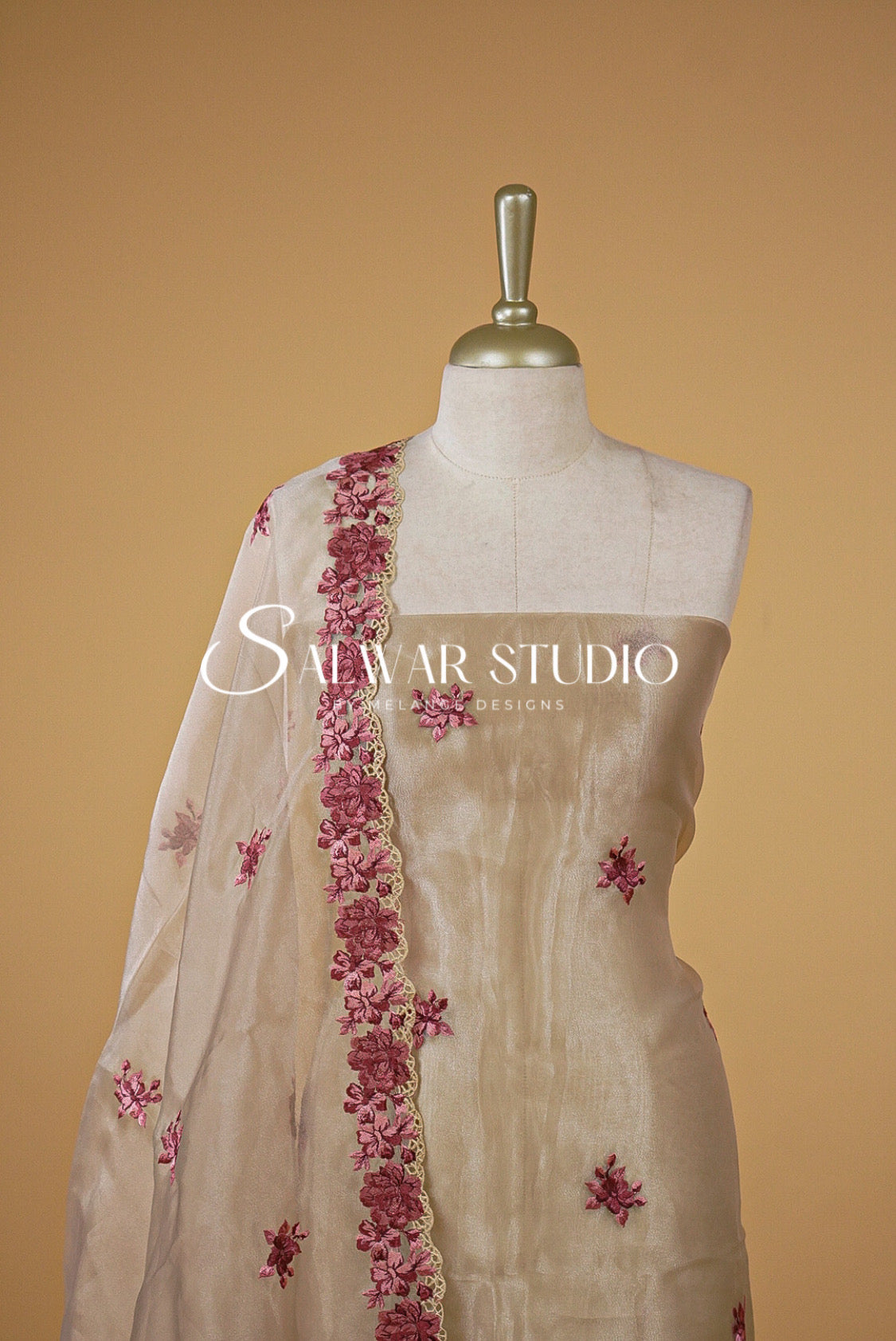 Tissue Embroidery Unstitched Salwar Suits AC0074
