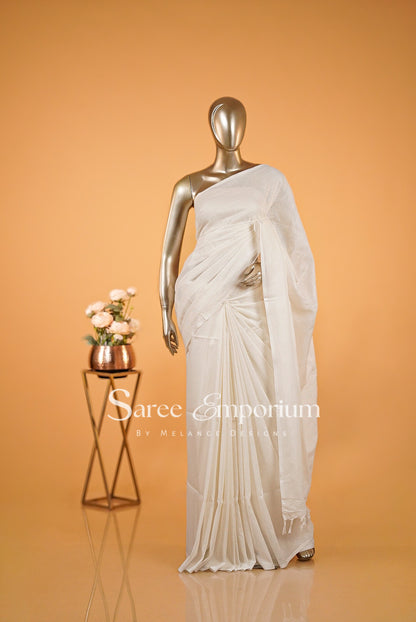 Pure Linen Saree Plain MDS0025