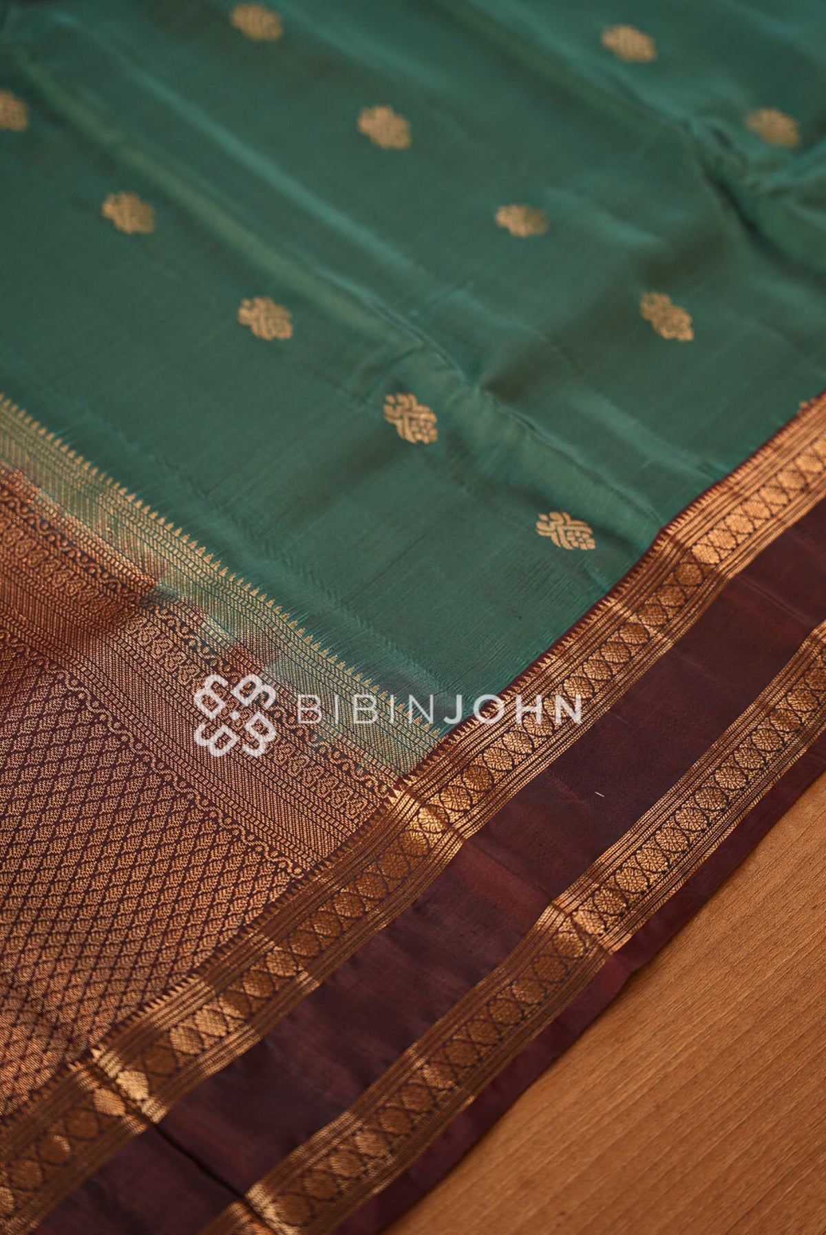 Silk Saree For Women Deep Teal Green BJ1196
