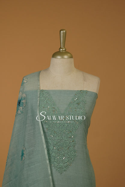Cotta Embroidery Unstitched Salwar Suits AC00102