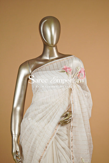 Chanderi Embroidery Sarees MDS0206