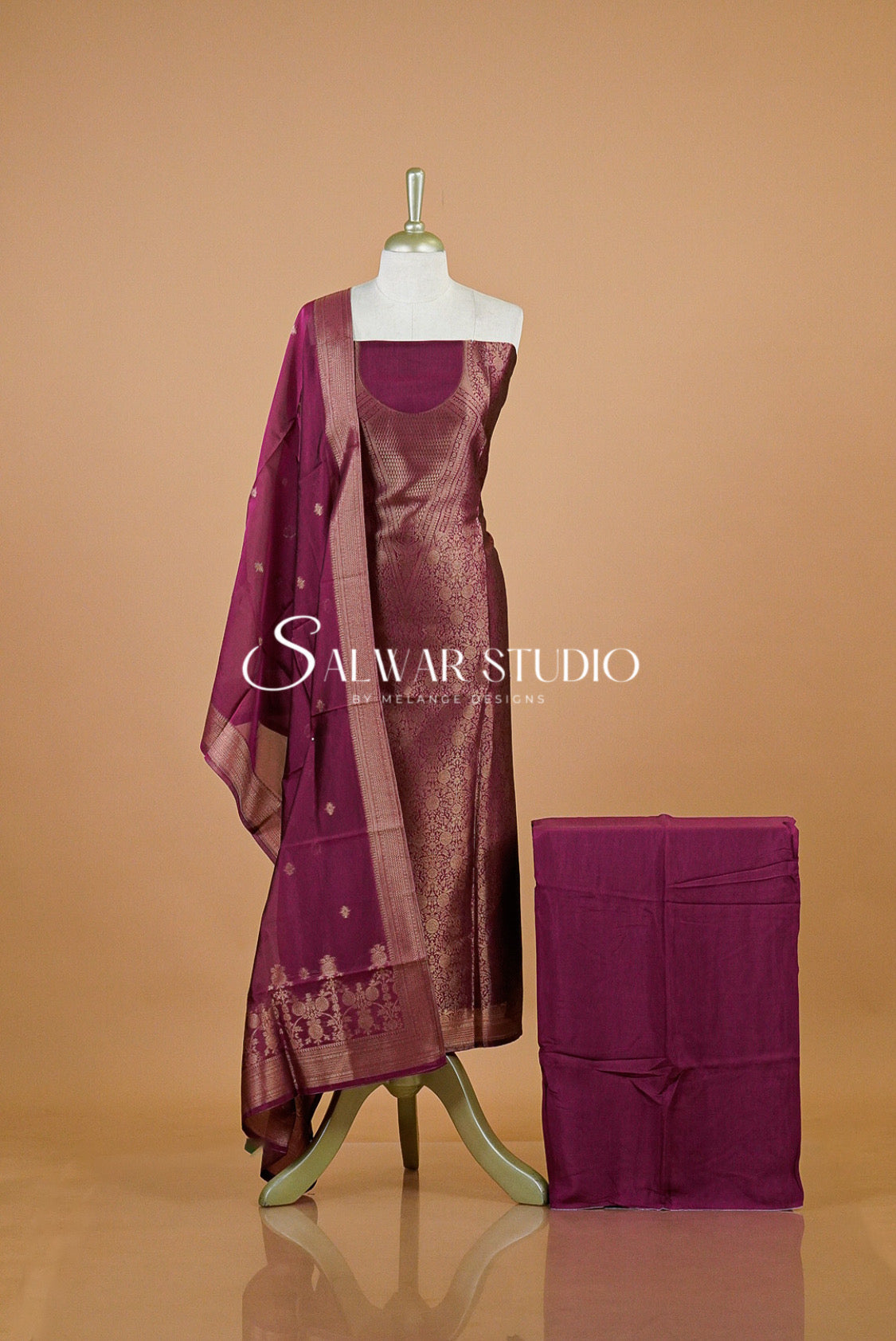 Silk Banarasi Unstitched Salwar Suits AC0125