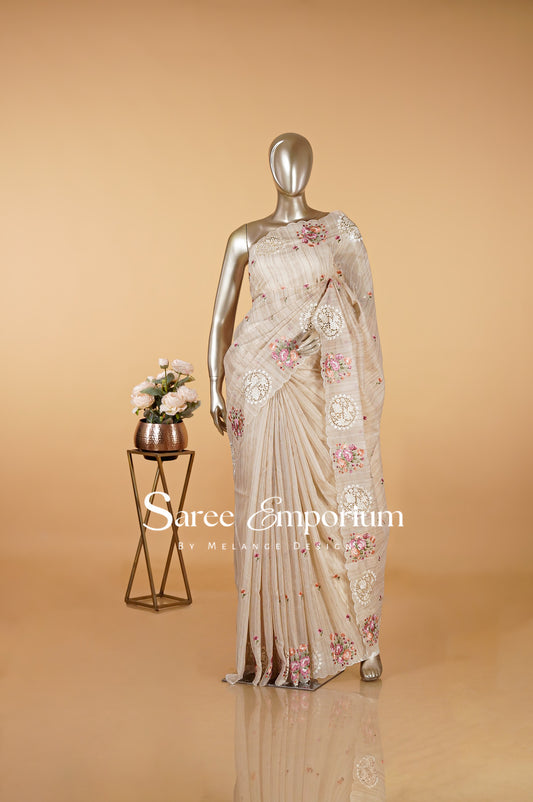 Cotta Embroidery Saree MDS0093