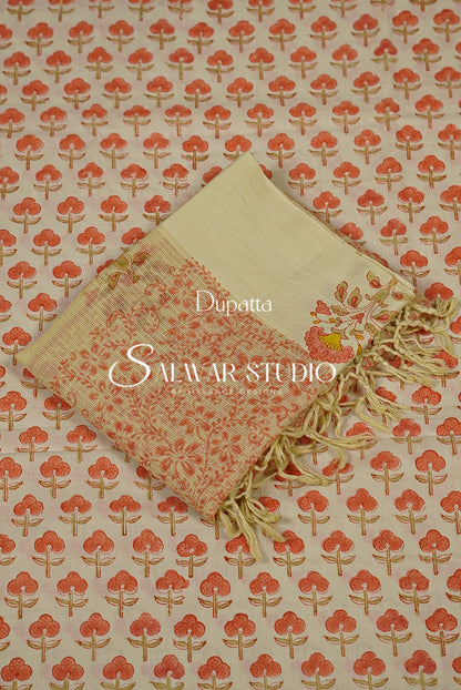 Printed Cotton Unstitched Salwar Suits AC0161