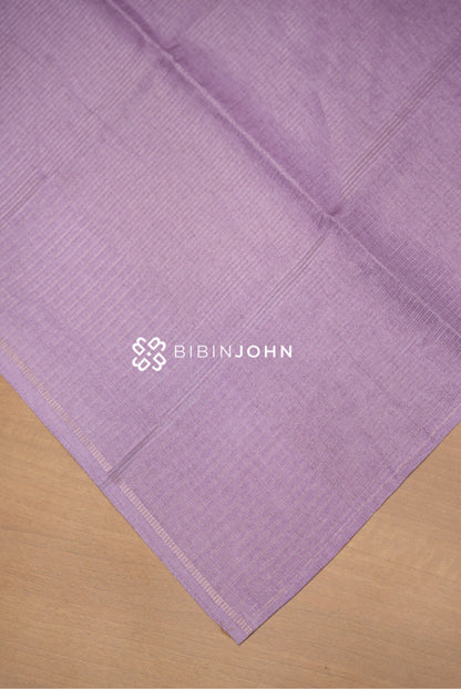 Semi Tussar Weaving Saree For Women Lavender BJ2309