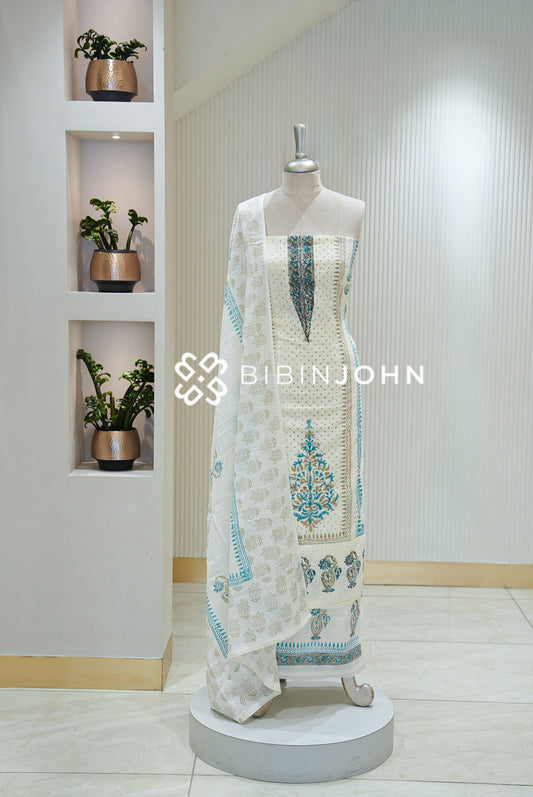 Cotton Hakoba Unstitched Salwar Suit Material BJ2289