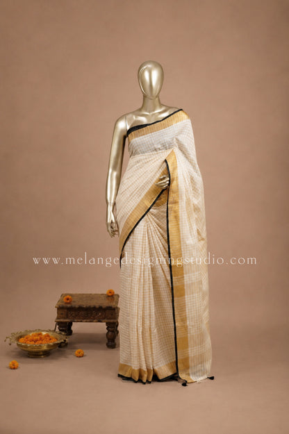 Linen Weaving  Saree MDS0007