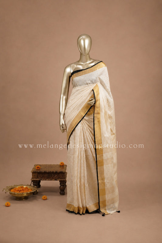 Linen Weaving  Saree MDS0007