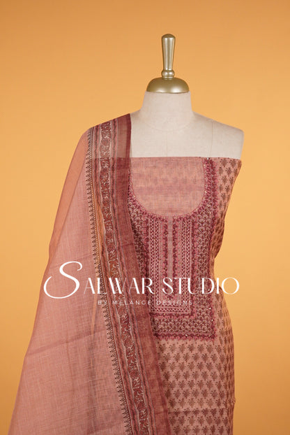 Tissue Embroidery Unstitched Salwar Suits AC0031