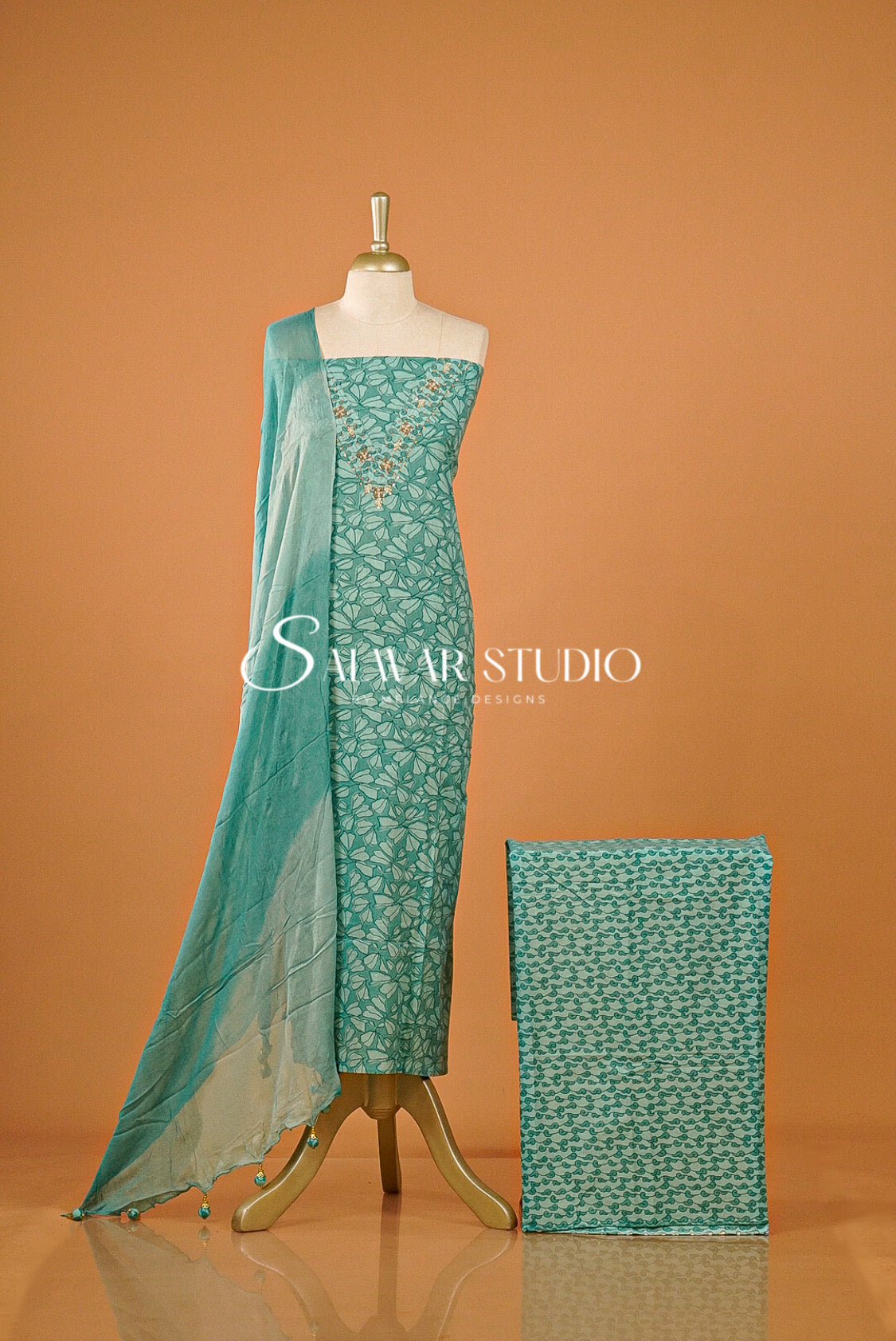 Printed Cotton Unstitched Salwar Suits AC0152