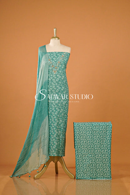 Printed Cotton Unstitched Salwar Suits AC0152