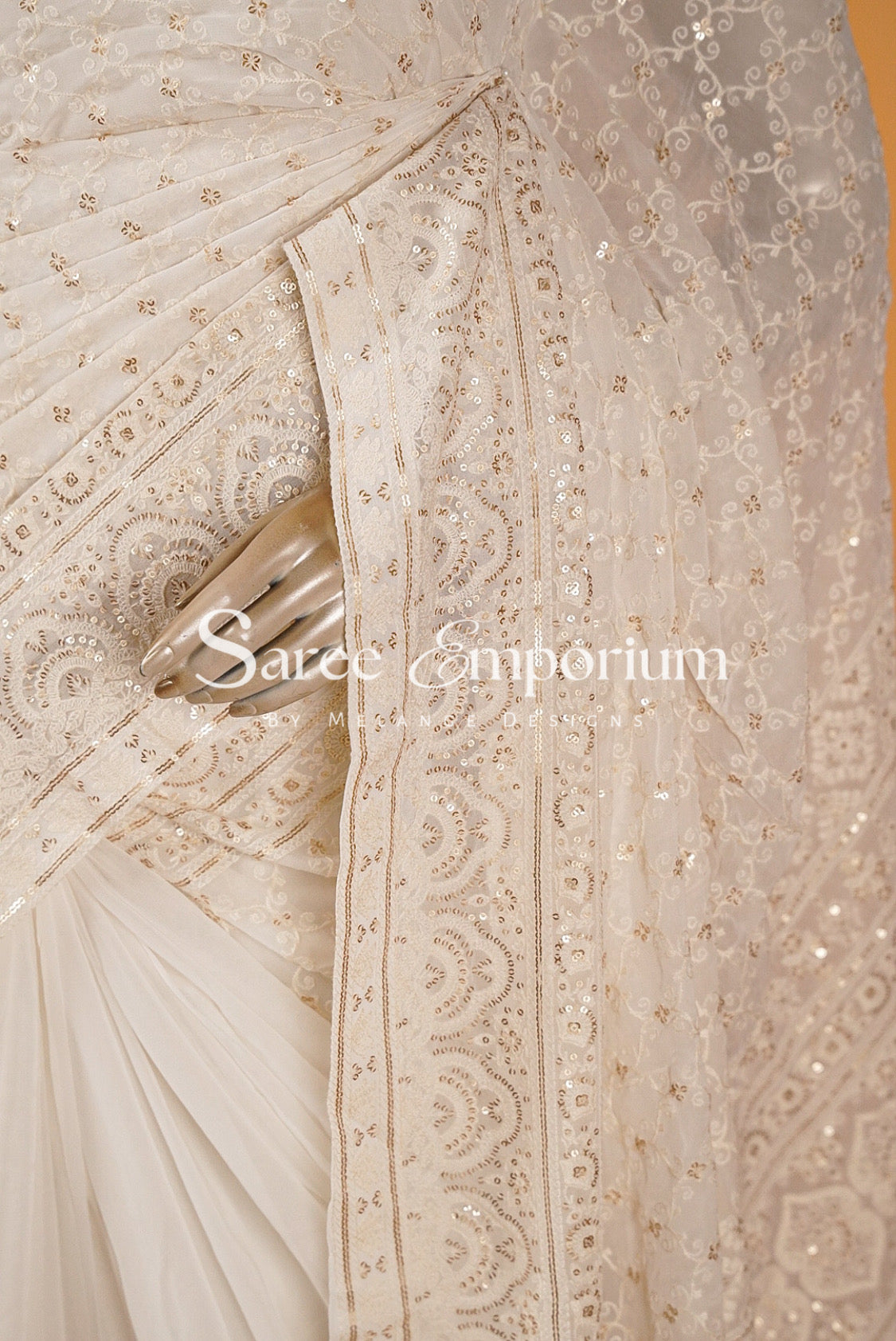 Georgette Embroidery Sarees MDS0022