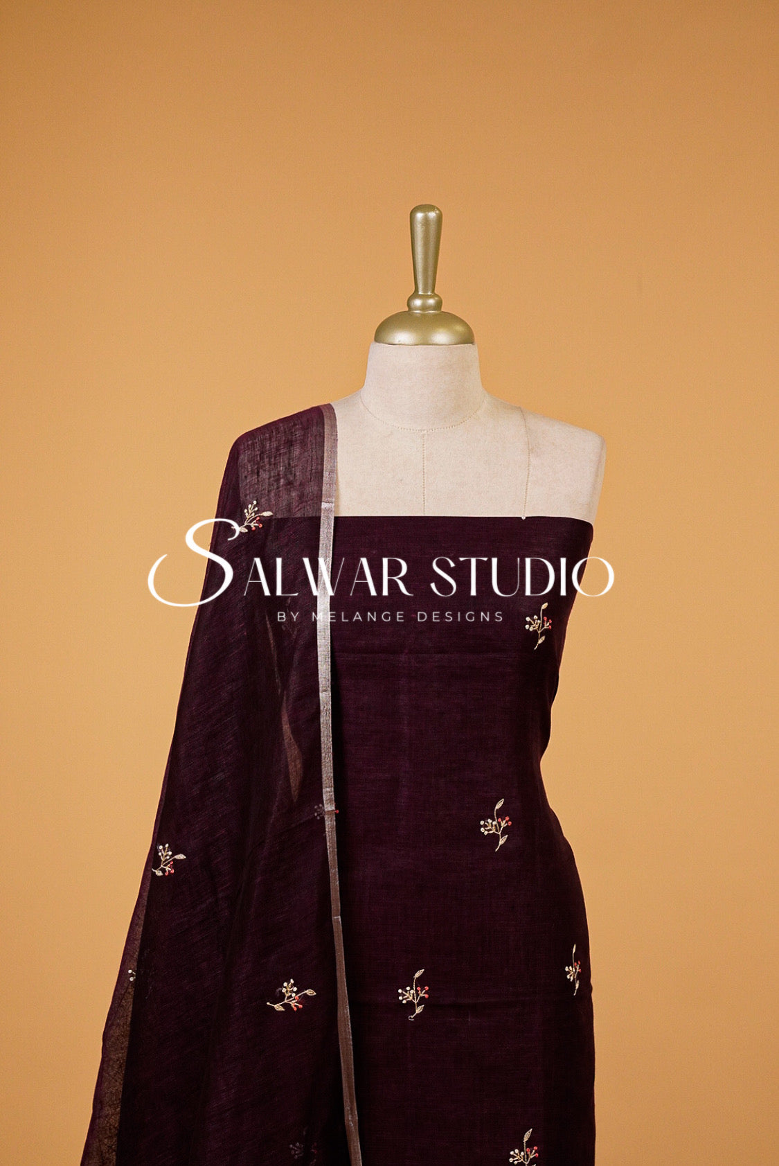 Linen Embroidery Unstitched Salwar Suits AC0052